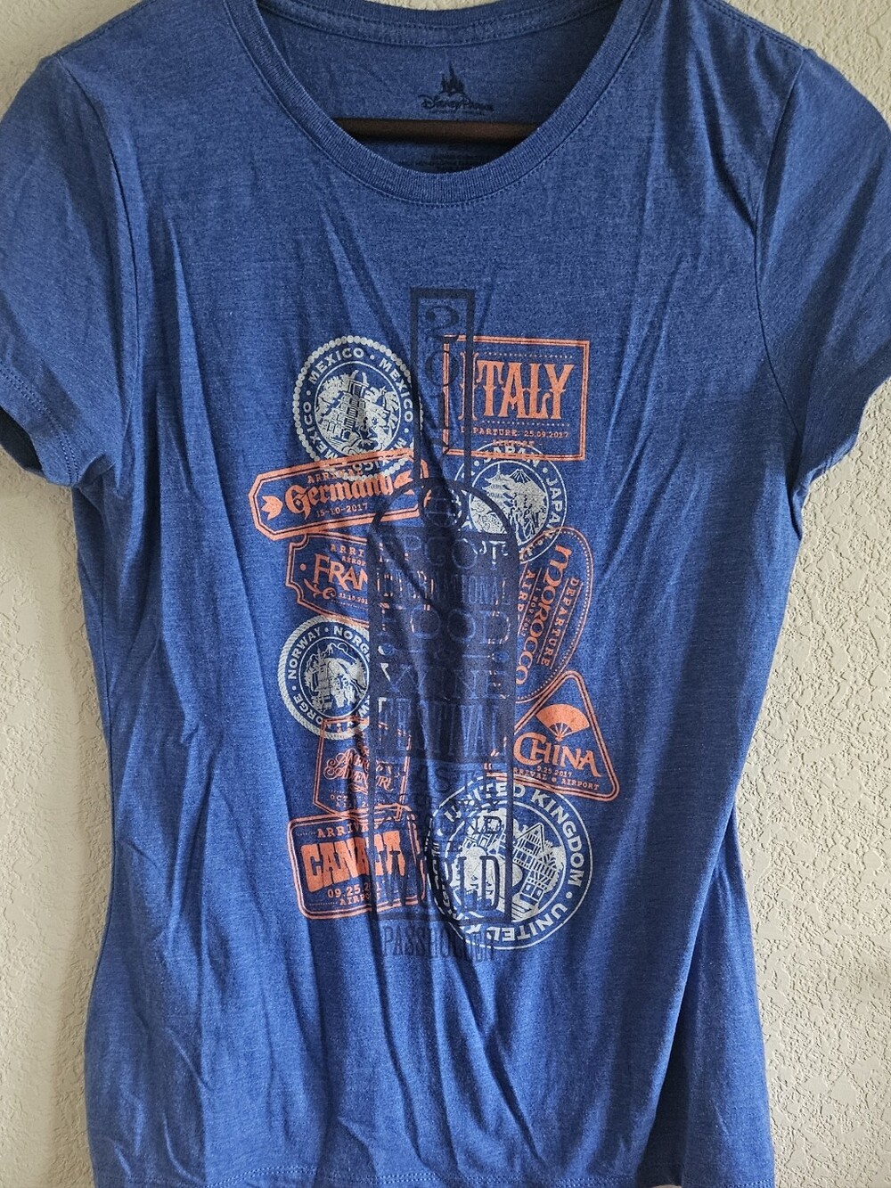 Women’s Blue Disney EPCOT Passholder Graphic Tee